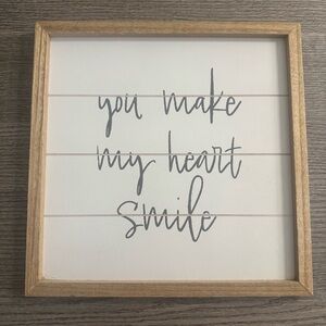 Home Decor Wooden Hanging Sign You Make My Heart Smile